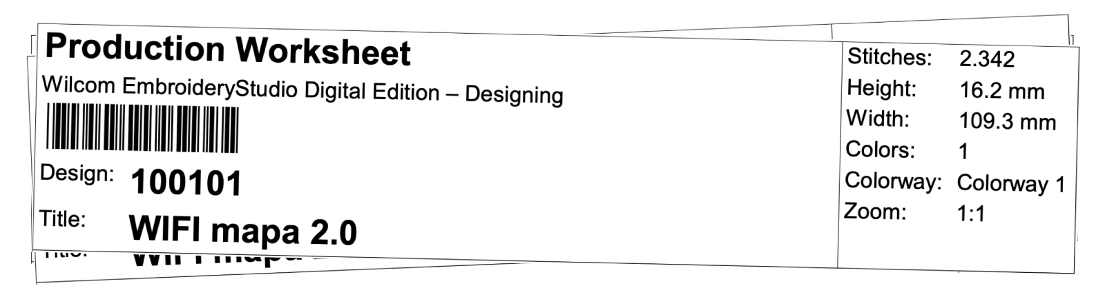 Tehnični dokument z črtno kodo